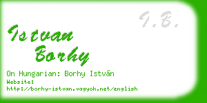istvan borhy business card
